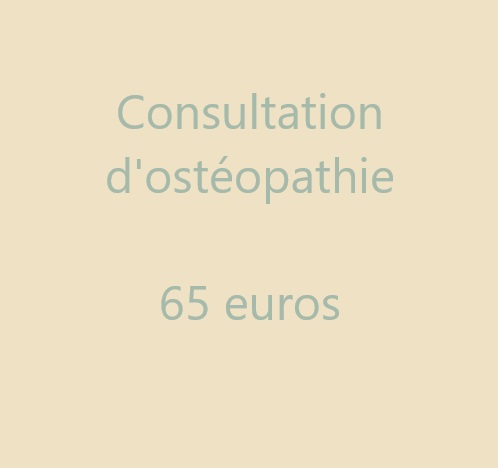 tarif consultation ostéopathe